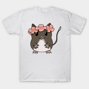 Cute brown gerbil with a flower crown T-Shirt